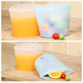 Airtight silicone food storage pouch stasher zip bag